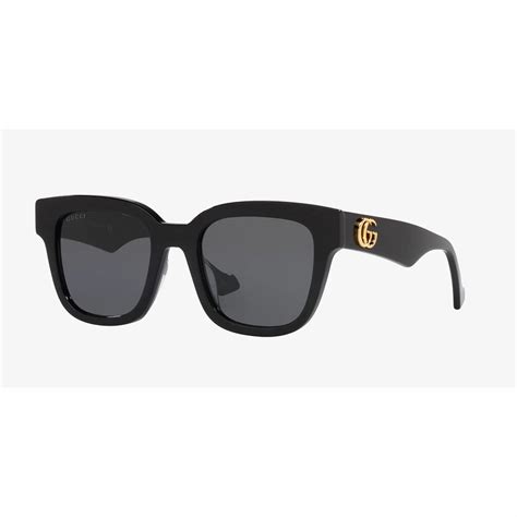 gucci gg0998s 001 sunglasses women's black/grey square shape 52-21-145|ebay gucci eyeglasses.